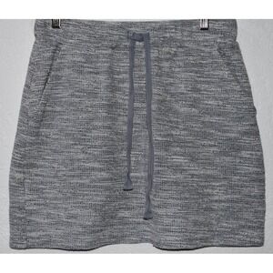 LOFT Terry Pull-On Skirt M Drawstring Stretch Comfy Pockets Athleisure Short